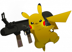 Pikachu holding an rocket launcher | Pokémon | Know Your Meme