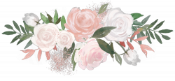 flower overlay rose aesthetic painting pink green white...