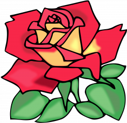 Clipart - Red rose