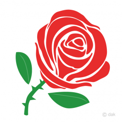 Simple Red Rose Clipart Free Picture｜Illustoon