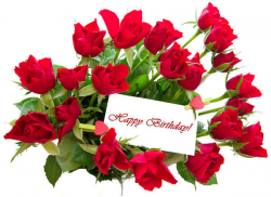 Red Roses Happy Birthday Card | Gallery Yopriceville - High ...