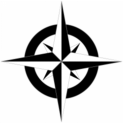 Compass Rose PNG Black And White Transparent Compass Rose Black And ...