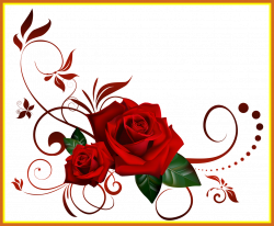 Fascinating Pin By Dany On Cornici Bordi Png Image Of Red Rose ...