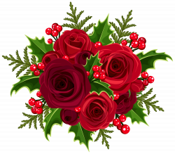 Christmas Rose Decoration PNG Clip Art Image | Gallery Yopriceville ...