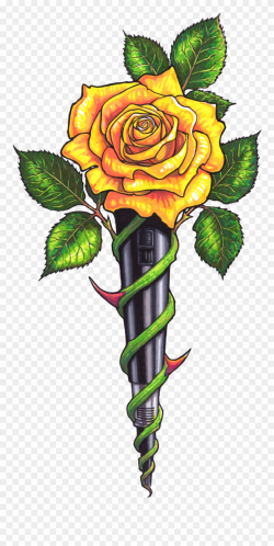 Yellow Rose Clipart Beautiful - Rose Cross Art - Png ...