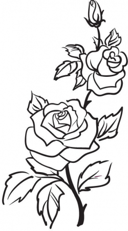 Rose Outline | Rose Outline Tattoo, Flower Outline Tatto ...