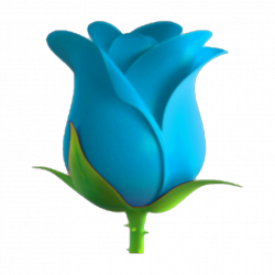 emojisticker emoji blueemoji blue rose flower bluerose...