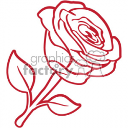 red rose svg cut file clipart. Royalty-free clipart # 403783
