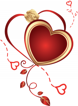 Heart With Rose Png Clipart