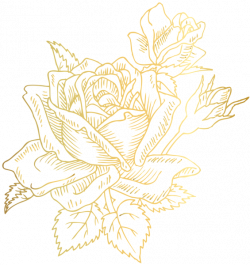 Gold Deco Rose PNG Clip Art Image | Gallery Yopriceville - High ...
