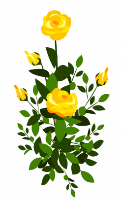 Rose Shrub Clip art - Yellow Rose Bush PNG Clipart Image 1647*2731 ...