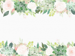 Succulents Clipart Frames, Succulent Border, roses frame ...