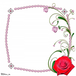 frame from pink gems with rose and swirl png by Melissa-tm on DeviantArt