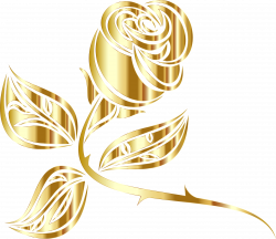 Clipart - Stylized Rose Extended 3 Minus Background