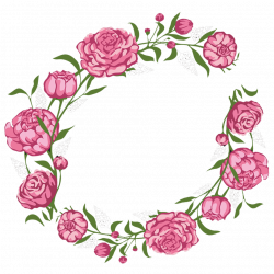 Rose Flower Pink Wreath - Aesthetic Garland 945*945 transprent Png ...