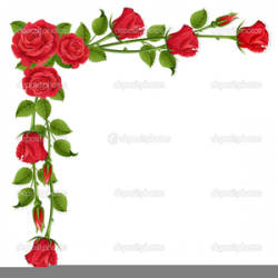 Clipart Red Rose Border | Free Images at Clker.com - vector ...