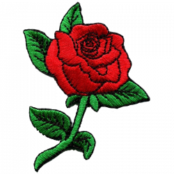 Red Rosa Embroidery Images - 1231 - TransparentPNG