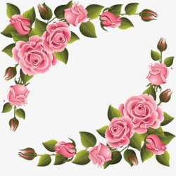 Elegant Pink Roses Shaped Pattern, Hand Painted Flowers ...