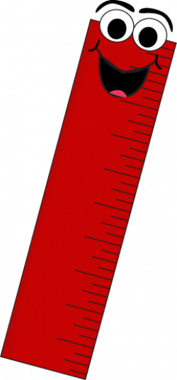 Red Cartoon Ruler Clip Art - Red Cartoon Ruler Vector Image | School ...