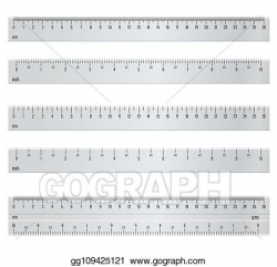 EPS Vector - Inch and metric rulers. centimeters and inches ...