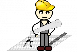 Clipart - architect with compass and ruler