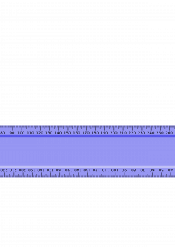 Clipart - Blue metric ruler