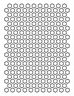 1/2 inch hexagon pattern. Use the printable outline for crafts ...