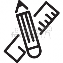 pencil ruler school supplies icon . Royalty-free icon # 398312