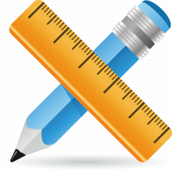 Ruler Blue Clip art - Blue pencil ruler element 2434*2414 transprent ...