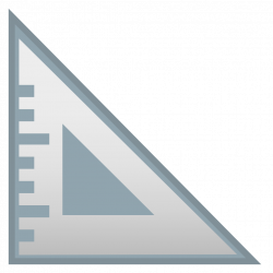 Triangular ruler Icon | Noto Emoji Objects Iconset | Google