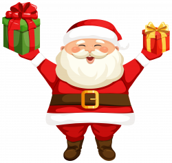 Santa Claus with Gifts PNG Clipart Image | Gallery Yopriceville ...
