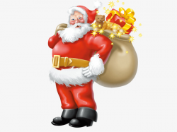 Download Free png Santa Claus Gift Back, Gift Clipart, Santa ...