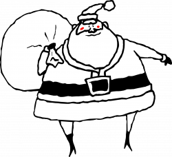 28+ Collection of Free Santa Claus Clipart Black And White | High ...