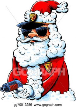 Vector Stock - Cool santa cop. Stock Clip Art gg70013286 ...