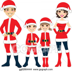 Vector Illustration - Santa claus family. EPS Clipart ...
