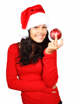 Santa Claus Woman Holding Ball transparent PNG - StickPNG