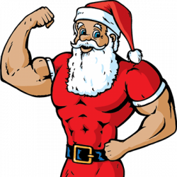 Santa Working Out Clipart - Vector And Clip Art Inspiration •