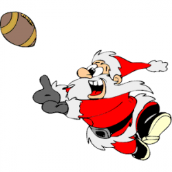 Santa Playing Football clipart, cliparts of Santa Playing ...
