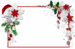 Christmas PNG Photo Frame with Santa Hat and Mistletoe | Gallery ...