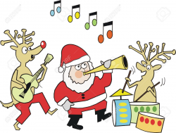 Santa Music Clipart