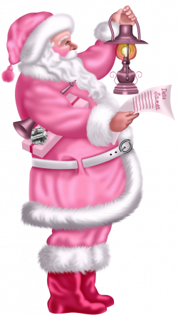 Pink Santa Clipart