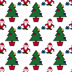 Clipart - Christmas Scene-seamless pattern