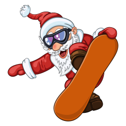 Santa Claus Snowboarding Skiing Clip art - Ski Santa 1000*1000 ...