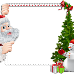 Chritstmas Frame Santa Claus Snowman transparent PNG - StickPNG