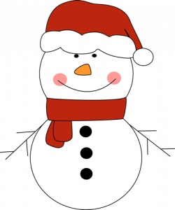 Snowman in santa hat clip art free clipart images ...