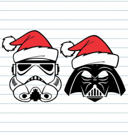 Star wars SVG, Christmas svg, Star wars christmas Svg, Darth Vader svg,  Santa hat svg, Star wars cricut, Storm Trooper svg, Christmas cricut