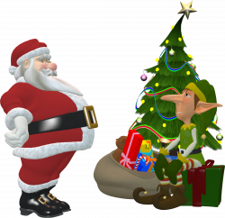 Clipart - Santa Claus And Elf