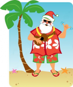 SANTA ON VACATION | CHRISTMAS - SANTA'S | Tropical christmas ...