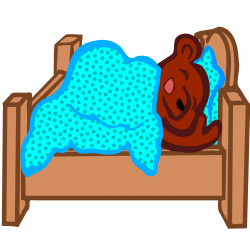 Clipart - hibernating bear - coloured
