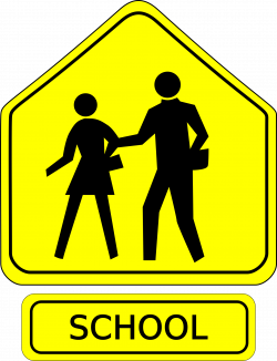 Clipart - School Crossing Caution